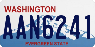 WA license plate AAN6241