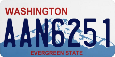 WA license plate AAN6251