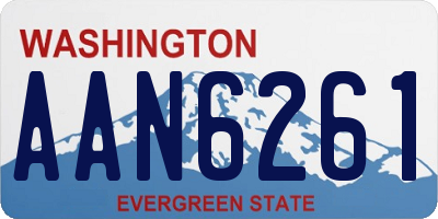 WA license plate AAN6261