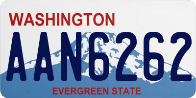 WA license plate AAN6262