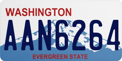 WA license plate AAN6264