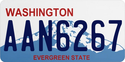 WA license plate AAN6267