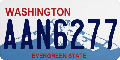 WA license plate AAN6277