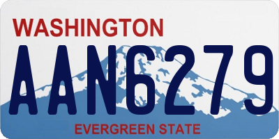 WA license plate AAN6279