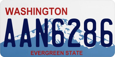WA license plate AAN6286