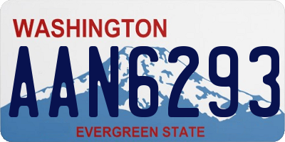WA license plate AAN6293
