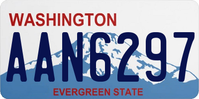 WA license plate AAN6297