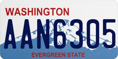 WA license plate AAN6305