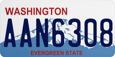 WA license plate AAN6308