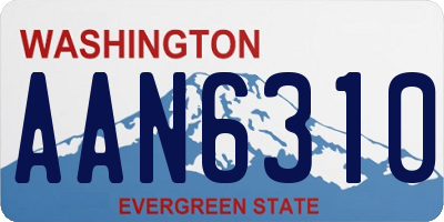 WA license plate AAN6310