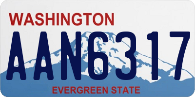 WA license plate AAN6317