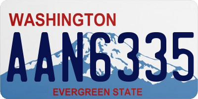 WA license plate AAN6335