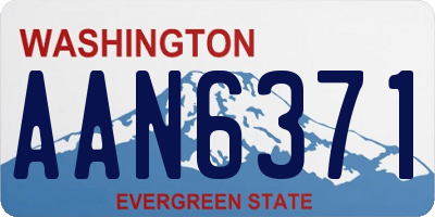 WA license plate AAN6371