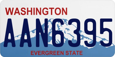 WA license plate AAN6395