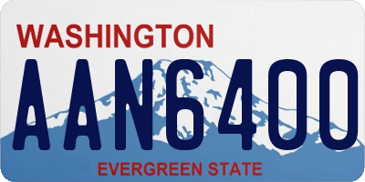 WA license plate AAN6400