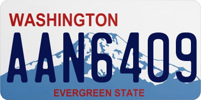 WA license plate AAN6409