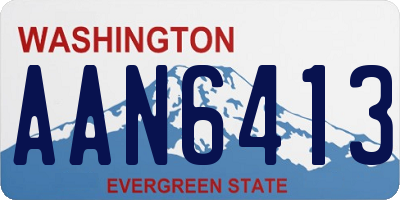 WA license plate AAN6413
