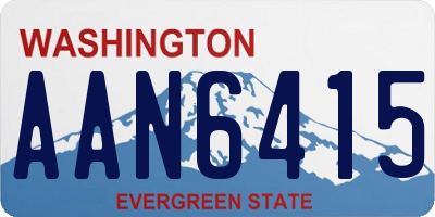 WA license plate AAN6415