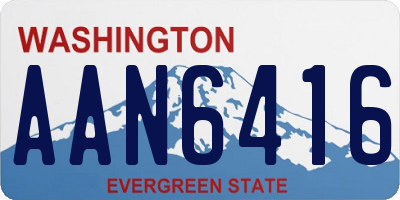 WA license plate AAN6416