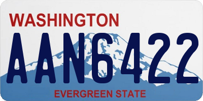 WA license plate AAN6422