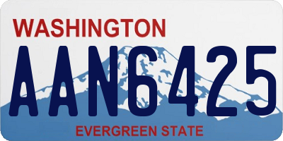 WA license plate AAN6425