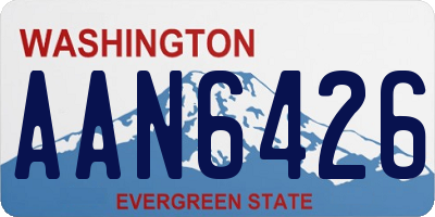 WA license plate AAN6426
