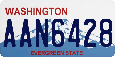 WA license plate AAN6428