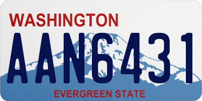 WA license plate AAN6431