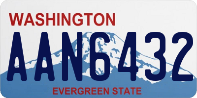 WA license plate AAN6432