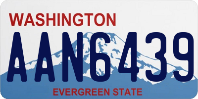WA license plate AAN6439