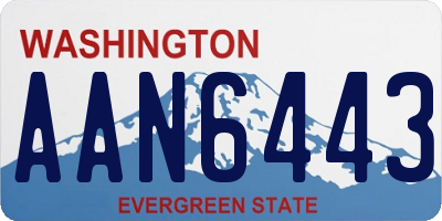 WA license plate AAN6443