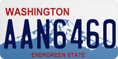 WA license plate AAN6460