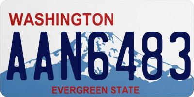 WA license plate AAN6483