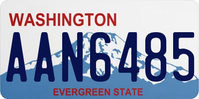 WA license plate AAN6485