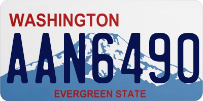 WA license plate AAN6490