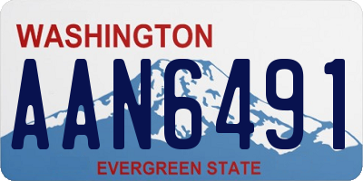 WA license plate AAN6491