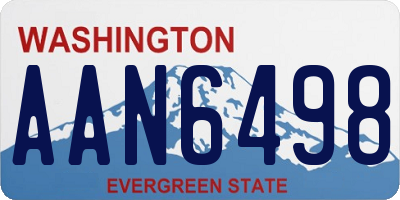WA license plate AAN6498