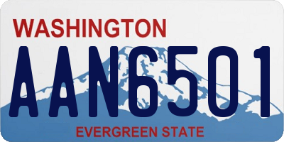WA license plate AAN6501