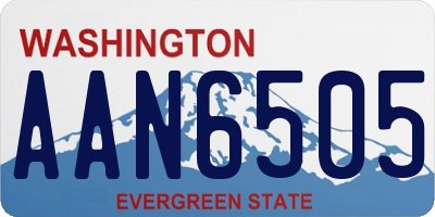 WA license plate AAN6505
