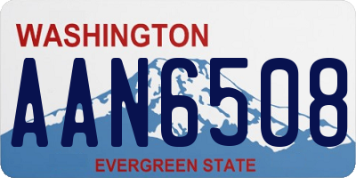 WA license plate AAN6508