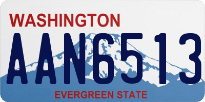 WA license plate AAN6513