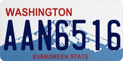 WA license plate AAN6516