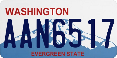 WA license plate AAN6517