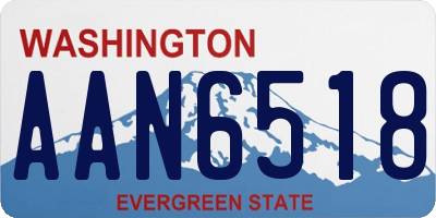 WA license plate AAN6518