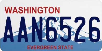 WA license plate AAN6526