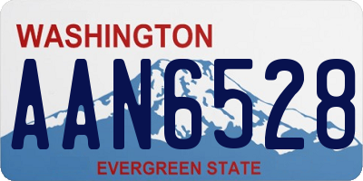 WA license plate AAN6528