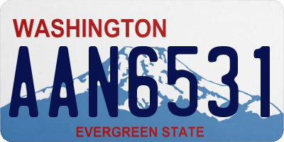 WA license plate AAN6531