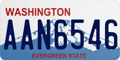 WA license plate AAN6546