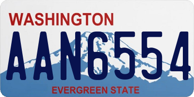 WA license plate AAN6554