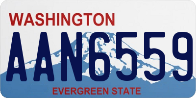 WA license plate AAN6559